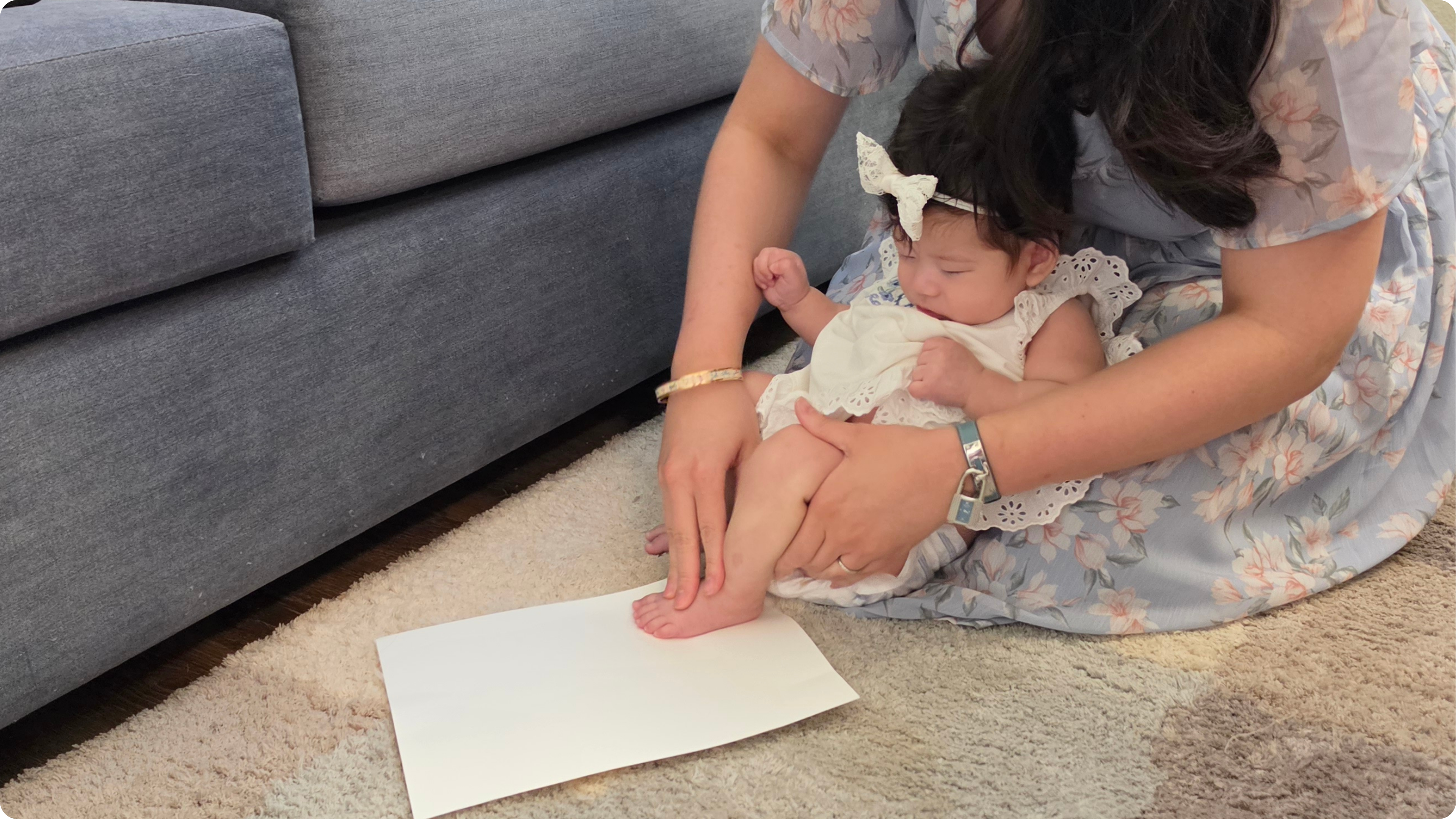 Stamp Footprint Onto Cardstock